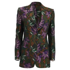 Dries Van Noten Printed Blazer in Multicolor Acetate